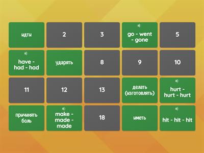 Irregular verbs 1-13 (мемо)