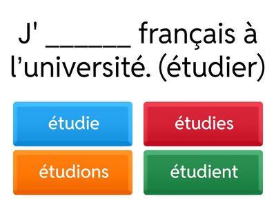 Présent Conjugaison -ER