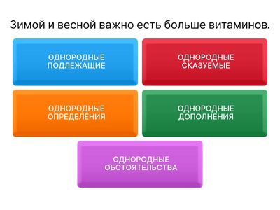 ОДНОРОДНЫЕ ЧЛЕНЫ ПРЕДЛОЖЕНИЯ