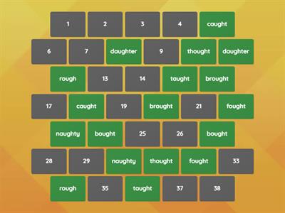 Matching pairs augh and ough game!