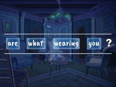 Clothes, colours possessive adjectives and present continuous