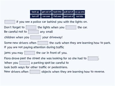 Phrasal Verbs for Driving