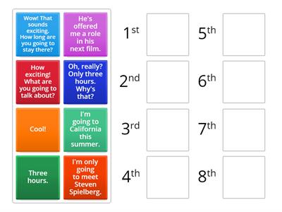 Put the dialogue in order!