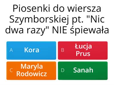 "Nic dwa razy" - Wisława Szymborska
