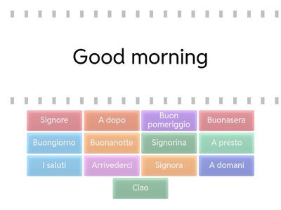 Italian Greetings-I Saluti