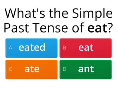 20 Irregular Past Tense Verbs