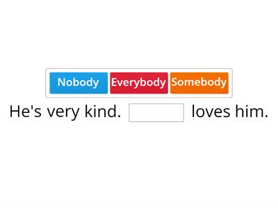 Something, somebody, anything, anyone, somewhere, anywhere.