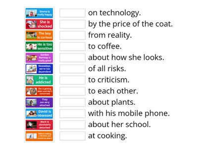 Solutions upper unit I adjectives + prepositions