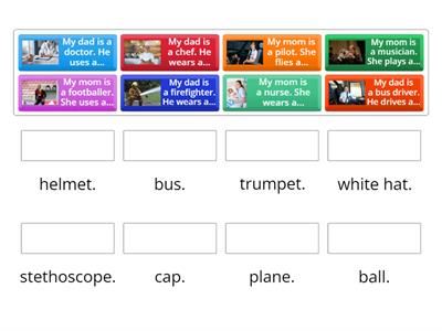 Match the jobs and objects - 2nd grade