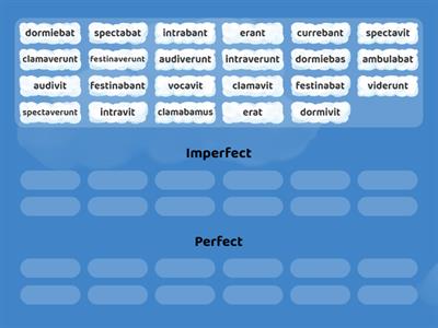 Imperfect of perfect? Sort the verbs