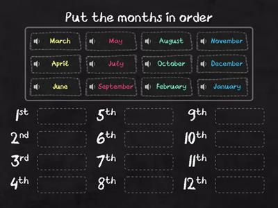 Months of the year