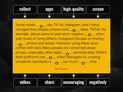 13. YT (Pre Inter 1): UNIT 9 - TikTok and other social media - fun or threat