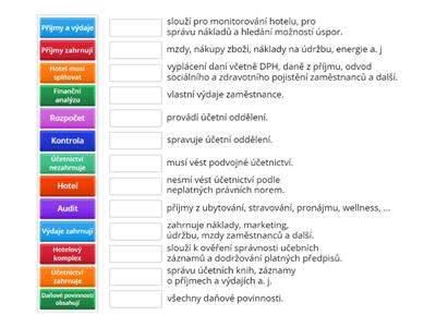 Finance a účetnictví v hotelu 