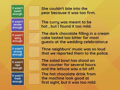 Complete first TOO ENOUGH