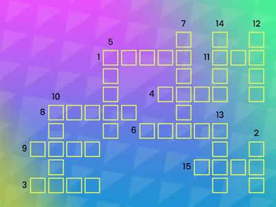 Irregular Verbs Past - Crossword