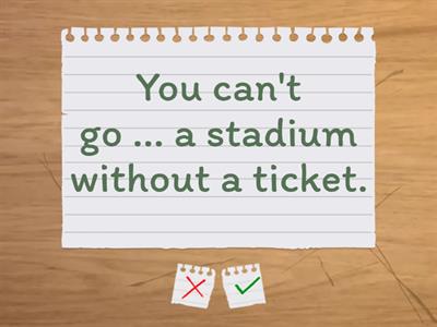 Prepositions of movement