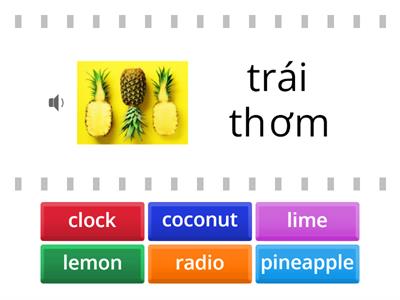 STARTERS 1 - TEST 1 - LISTENING PART 1 VOCAB