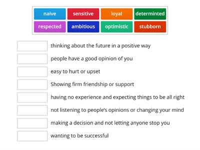 Empower B2 Unit 1Character Adjectives 