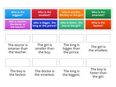 Who + (er/est) matching