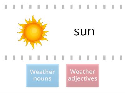 Weather nouns vs. weather adjectives: True or false?