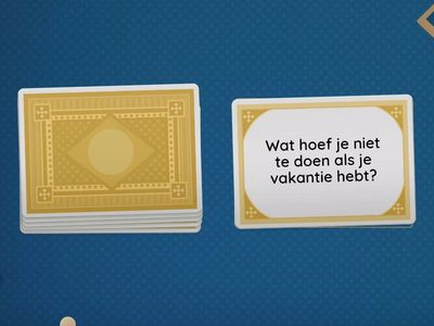 Praat samen. Hoeven niet