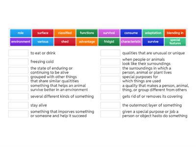 Benchmark Advance Unit 1 Vocabulary