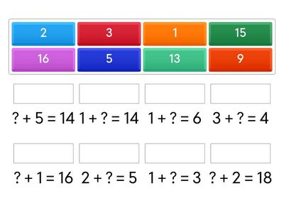 Addition Missing Numbers