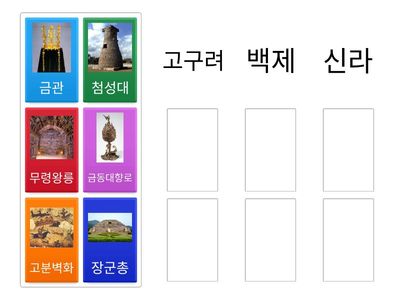 [삼국시대] 문화유산 분류하기[난이도 下]