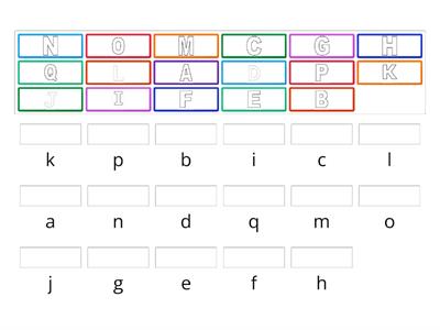 match the capital letter and small letter