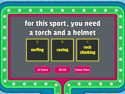 Extreme sport quiz