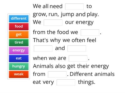 Food chains, habitat