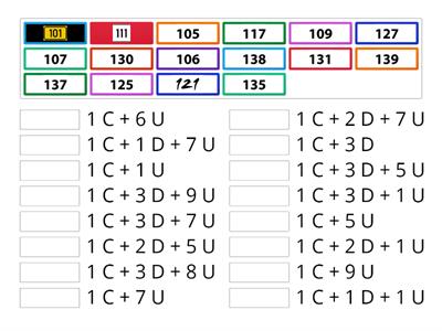 DESCOMPOSICIÓN NUMÉRICA HASTA EL 140