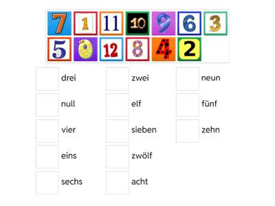 D3. 1_11_1 (III) . Zahlen 0-12 / Цифры 0-12