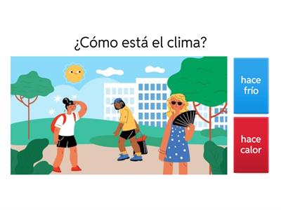 ¿Hace frío o calor? - para pequeños