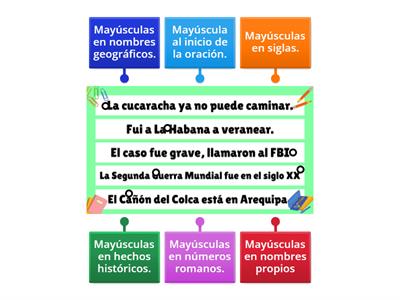 IDENTIFICA LAS REGLAS DE LAS MAYÚSCULAS