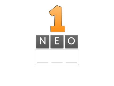 NUMBERS 1-5  (ORDER THE LETTERS)