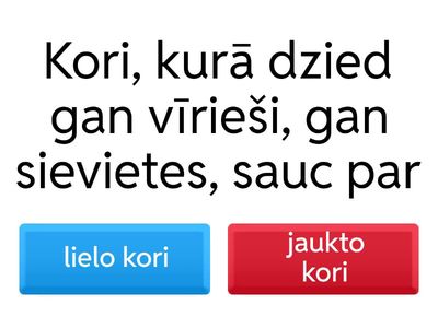 5.kl. Dziesmu svētki. Koru veidi. Kora partitūra. PD