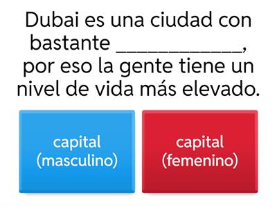 Femenino o masculino. Cambia el significado.