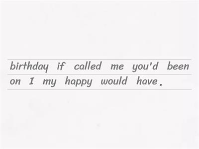 EC I2 M2 9A Third Conditional: Unjumble the Sentences