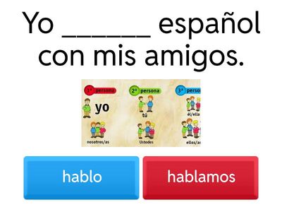 Los verbos en presente de indicativo