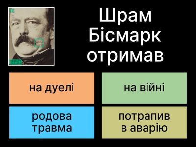 2. Отто фон Бісмарк (12 зап). Додатоковий тест