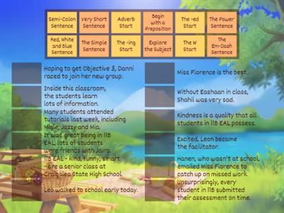 11B EAL Sentence Types