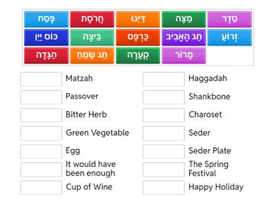 Passover Vocabulary Game