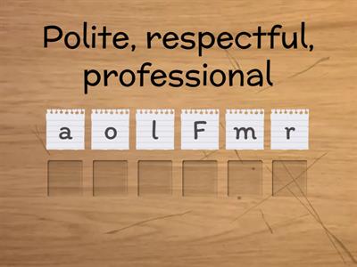 Kinds of tone in writing letters