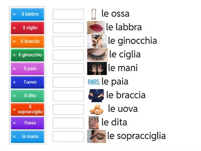 Nomi italiani al singolare/plurale (eccezioni)