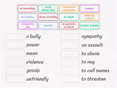 Match the synonyms
