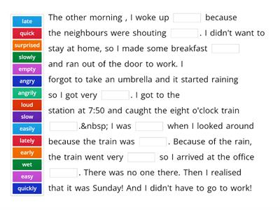 Adjectives and adverbs