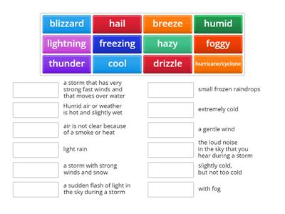 Weather Pre Teach Vocab B3-B4