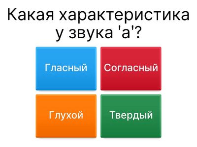 Характеристика звуков в слове