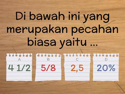 Matematika (Mengenal Pecahan)